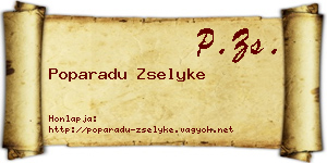 Poparadu Zselyke névjegykártya